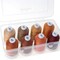 18 Options - Multi-Purpose 100% Mercerized Cotton Thread 50S/3 600M Each Spool for Quilting, Serger, Sewing and Embroidery - 8xCoffee(Different Brown) with Clear Plastic Storage Box
